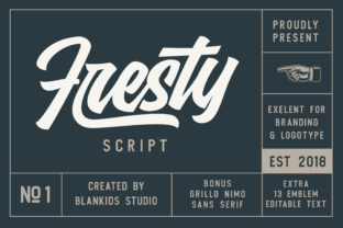 Fresty: A Script Font for Modern Editorial Design