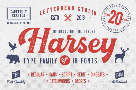 Harsey: A Script Font with Character for Editorial Design