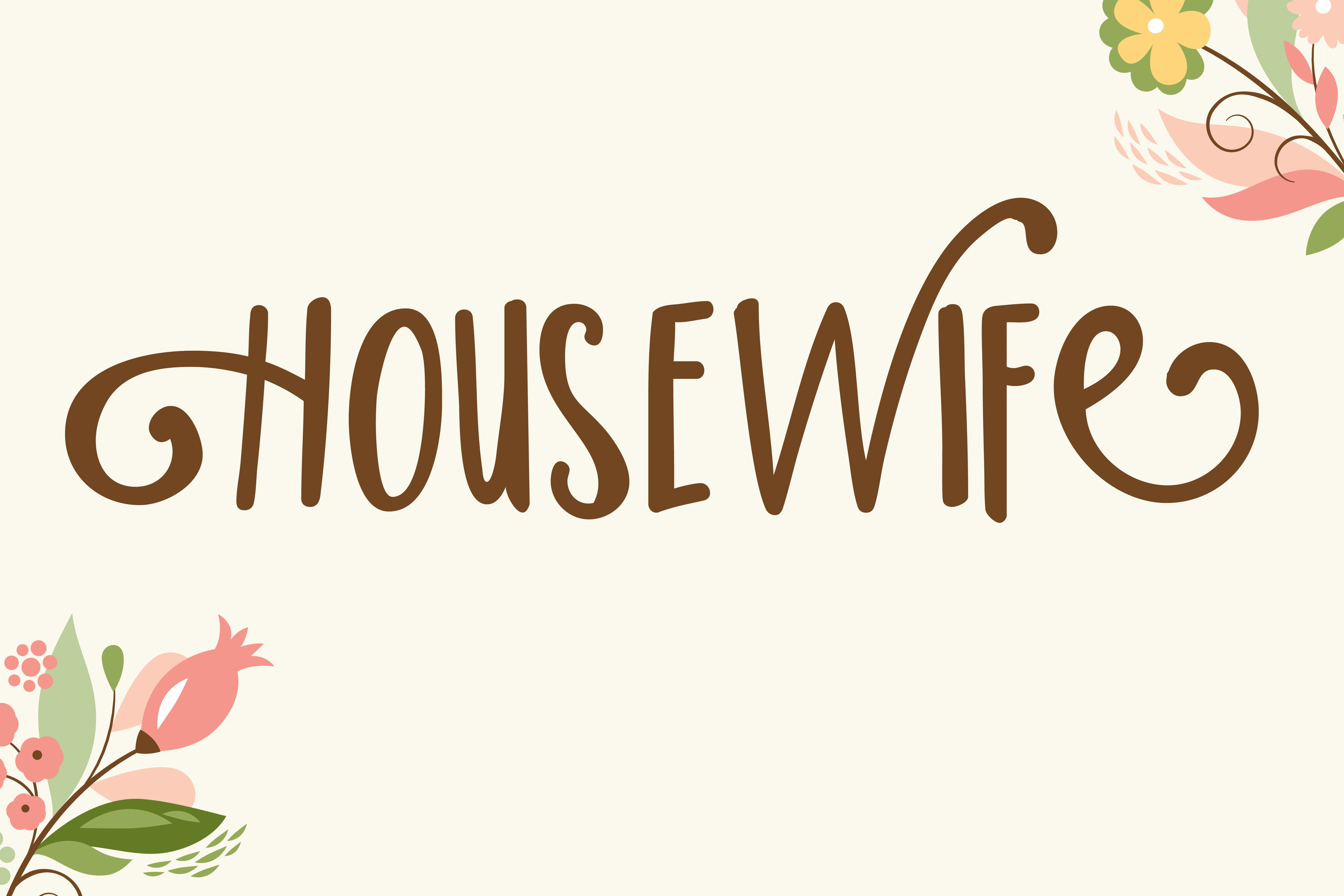Housewife: A Versatile Script Font for Dynamic Digital Campaigns