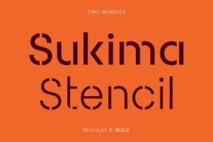 Sukima Stencil: A Modern Sans Serif Display Font for Digital Brands